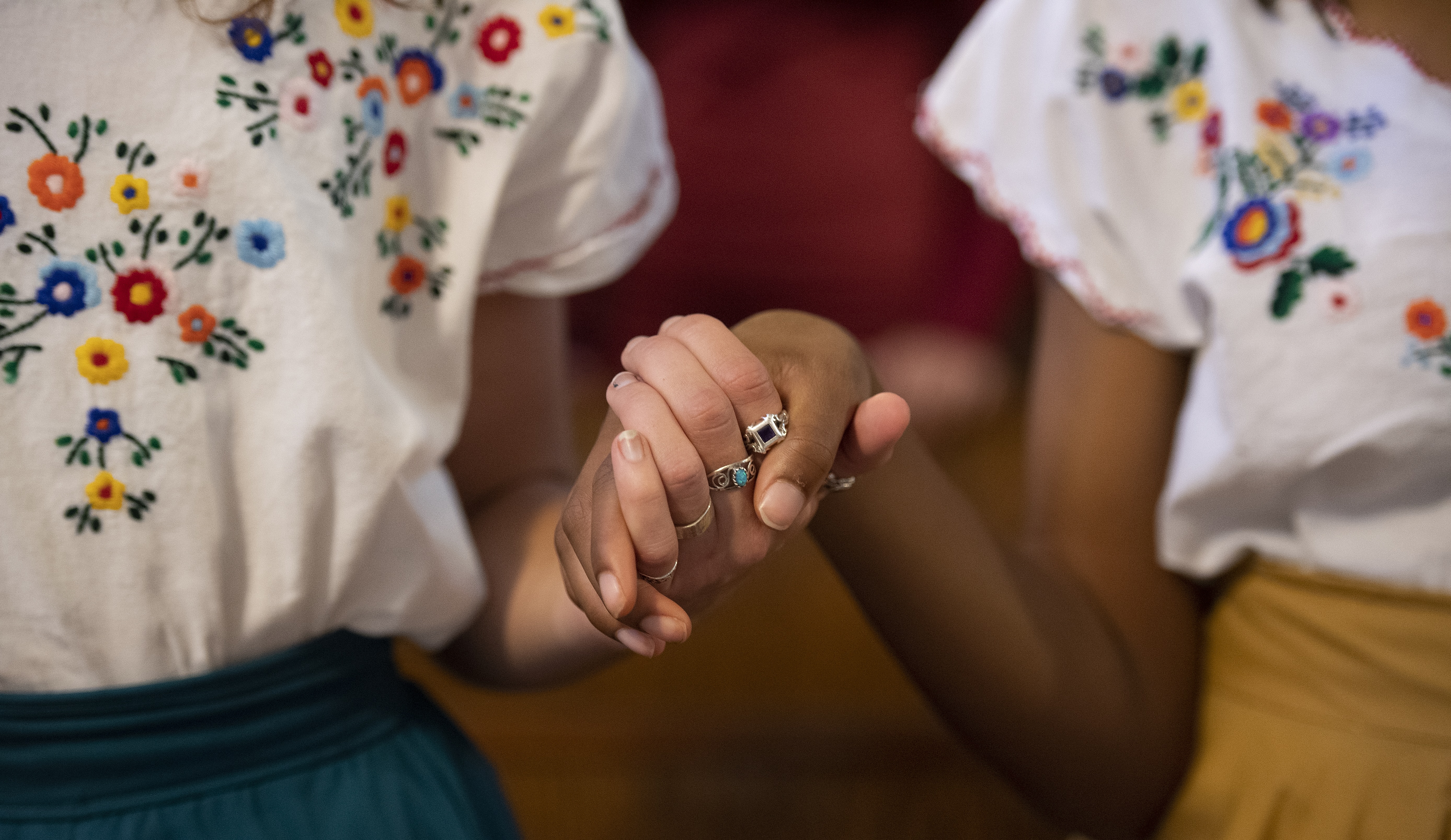 Two interlocked hands