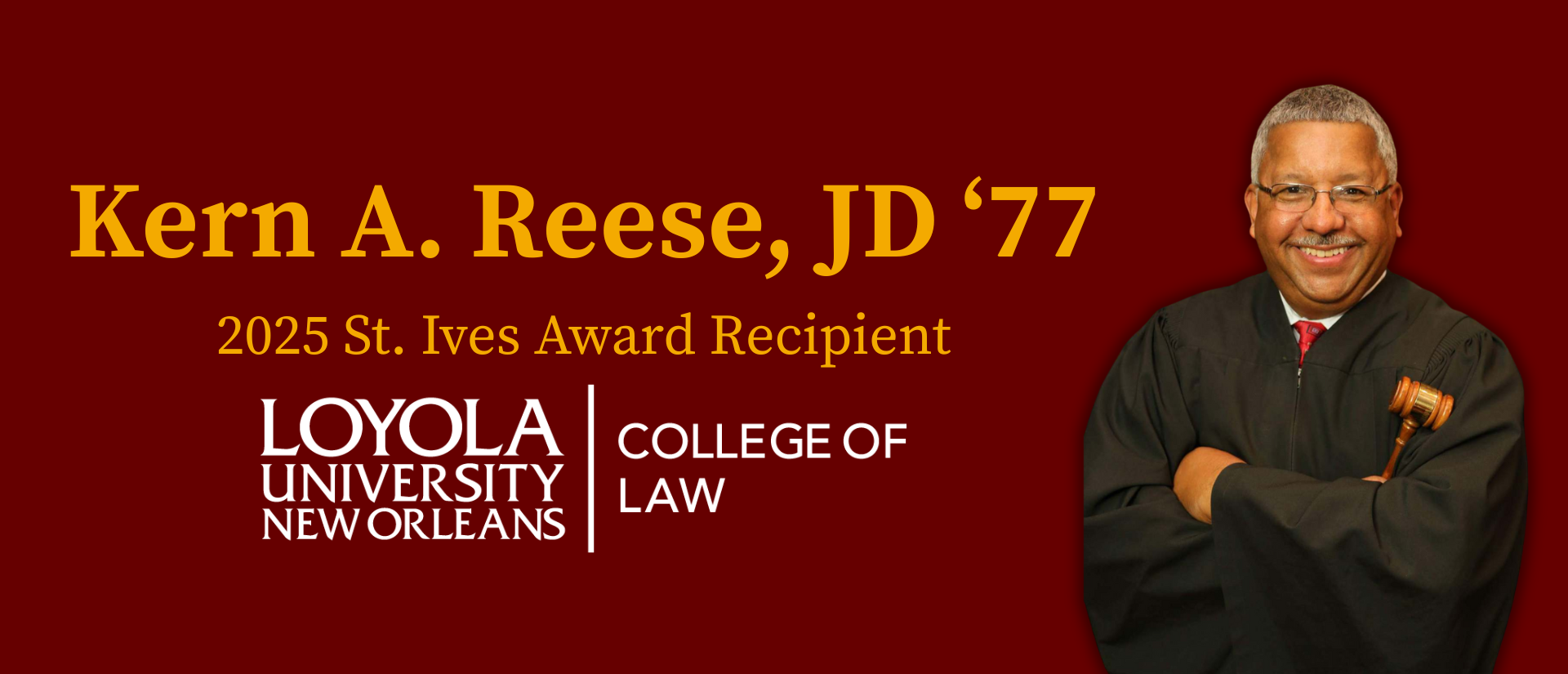 Kern A. Reese, St. Ives Award recipient