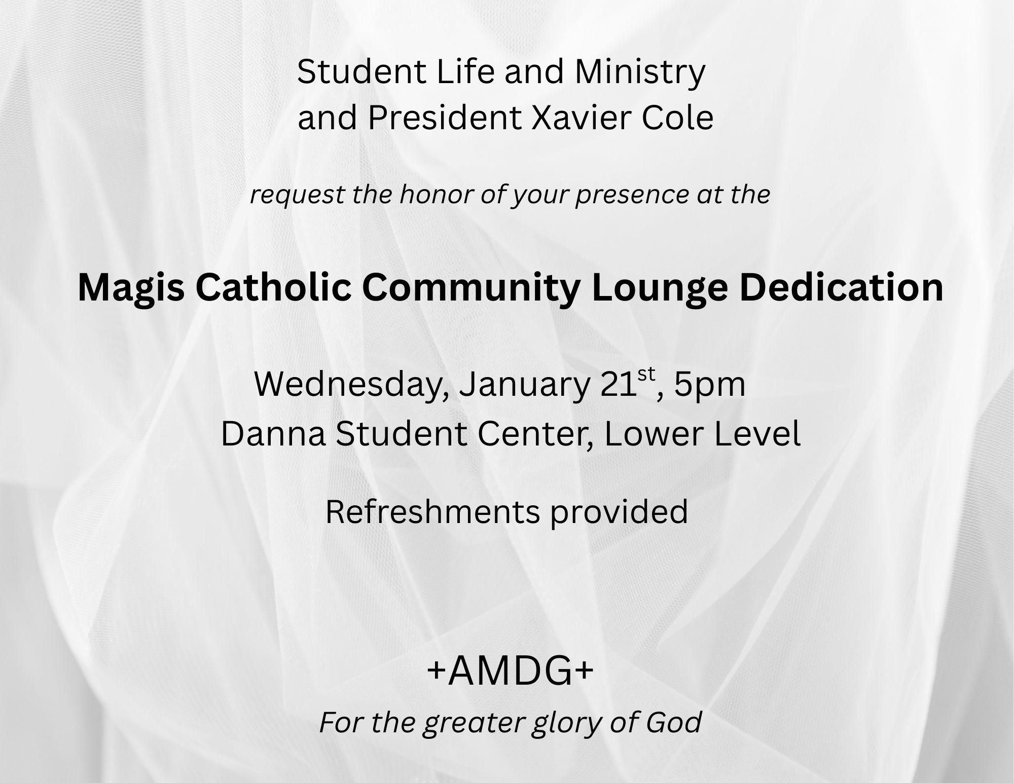 Magis Catholic Community Lounge Dedication