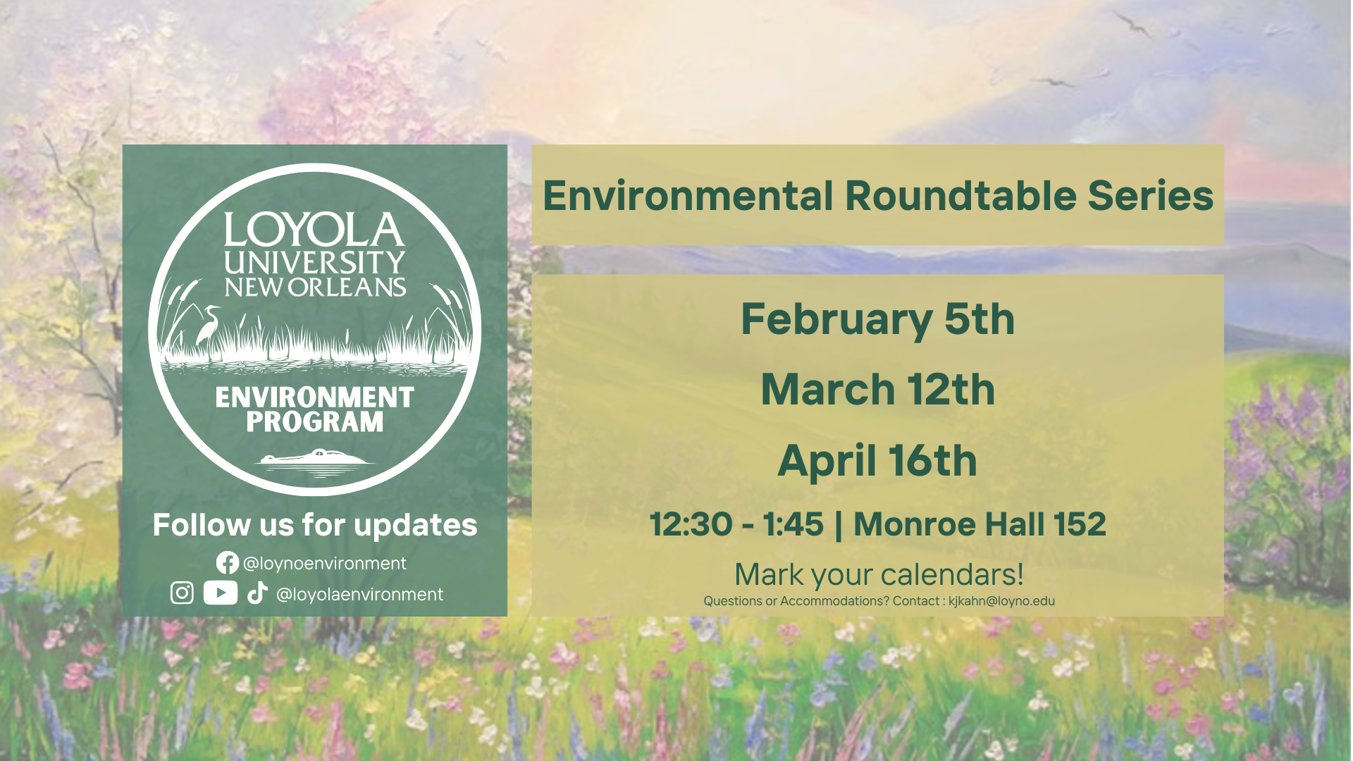 Environmental Roundtable Spring 26' Series