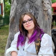 Headshot of Chloe Evans, Office Manager of English and Languages. 